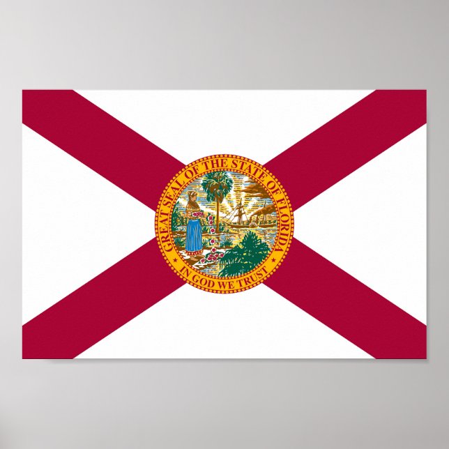 Affiche Drapeau d'État de Floride (Devant)