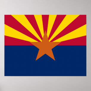 Affiche Drapeau d'État de l'Arizona