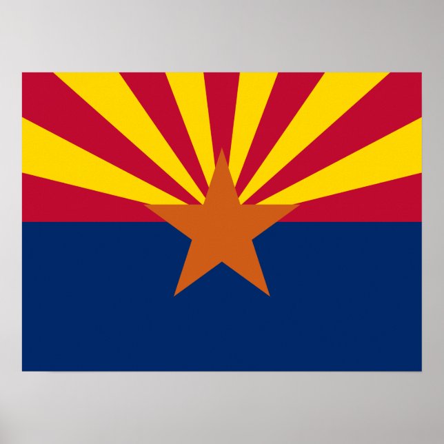 Affiche Drapeau d'État de l'Arizona (Devant)