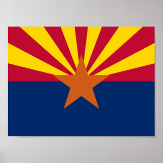 Affiche Drapeau d'État de l'Arizona