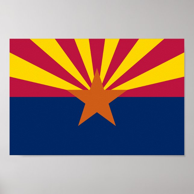 Affiche Drapeau d'État de l'Arizona (Devant)