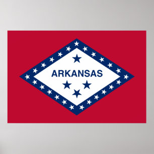 Affiche Drapeau d'État de l'Arkansas