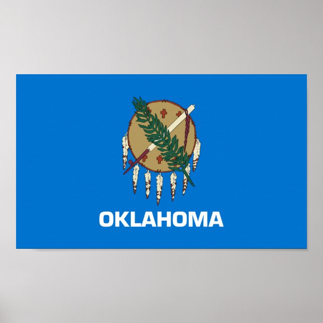 Affiche Drapeau d'État de l'Oklahoma (Devant)