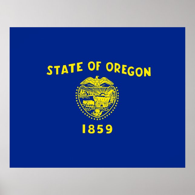 Affiche Drapeau d'État de l'Oregon (Devant)