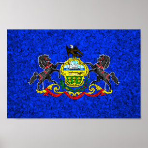 Affiche Drapeau d'État de Pennsylvanie
