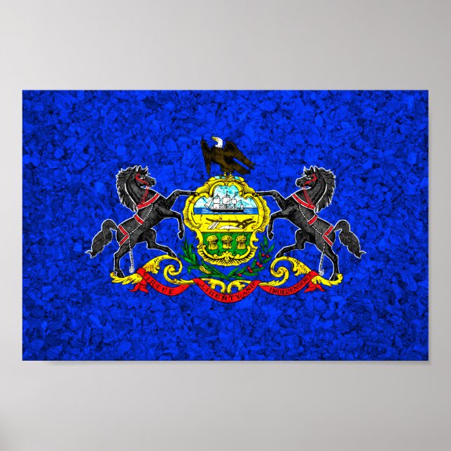 Affiche Drapeau d'État de Pennsylvanie (Devant)