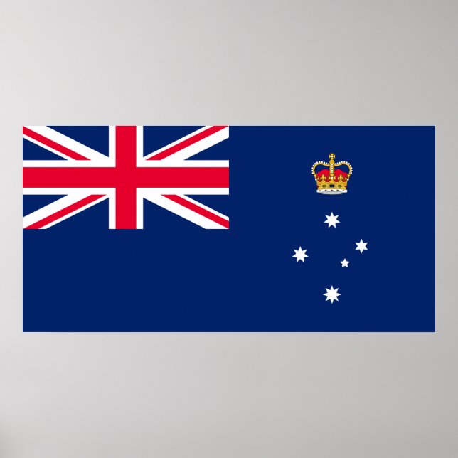 Affiche Drapeau d'État de Victoria (Australie) (Devant)