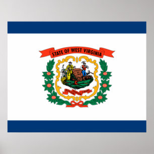 Affiche Drapeau d'État de Virginie-Occidentale