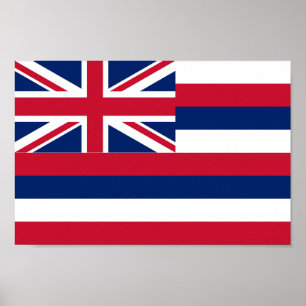 Affiche Drapeau d'État d'Hawaï