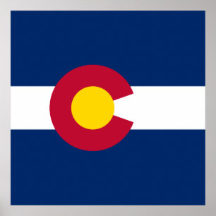 Affiche Drapeau d'Etat du Colorado