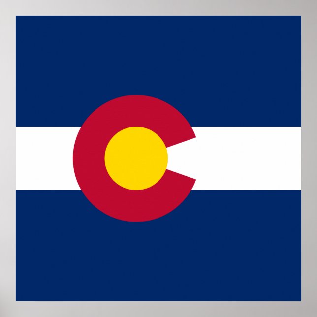 Affiche Drapeau d'Etat du Colorado (Devant)