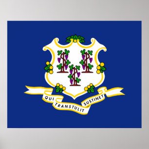 Affiche Drapeau d'État du Connecticut