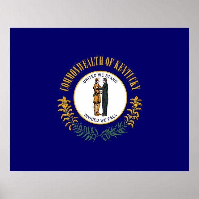 Affiche Drapeau d'État du Kentucky (Devant)