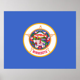 Affiche Drapeau d'État du Minnesota