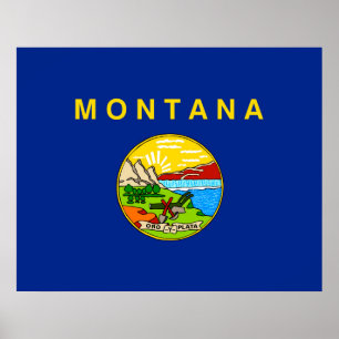 Affiche Drapeau d'État du Montana