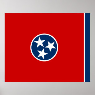 Affiche Drapeau d'État du Tennessee