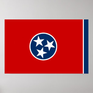 Affiche Drapeau d'état du Tennessee