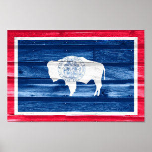 Affiche Drapeau d'État du Wyoming