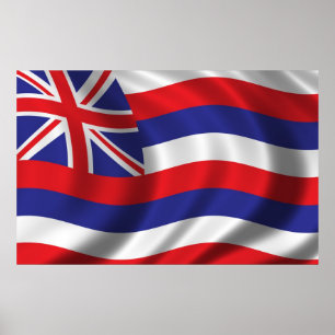 Affiche Drapeau d'Hawaï