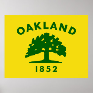 Affiche Drapeau d'Oakland, Californie