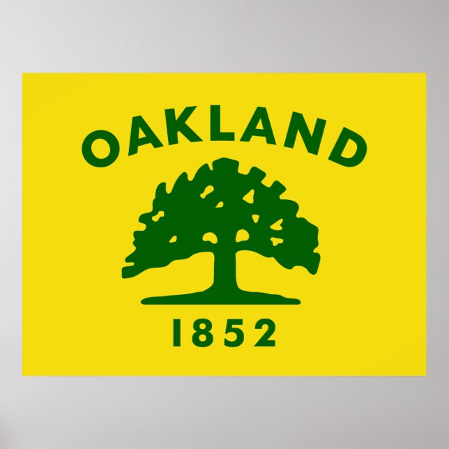 Affiche Drapeau d'Oakland, Californie (Devant)