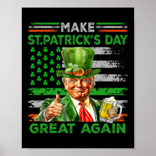 Affiche Drapeau drôle de la Saint-Patrick Rendez la Saint-