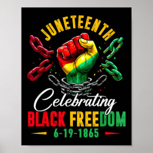Affiche Drapeau du 18ème siècle célébrant la Juneteen de l
