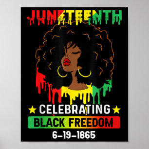 Affiche Drapeau du 18ème siècle célébrant la Juneteen de l
