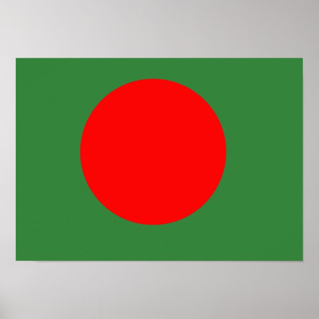 Affiche Drapeau du Bangladesh (Devant)