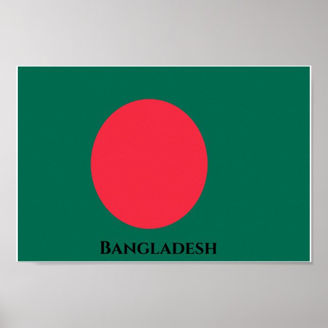 Affiche Drapeau du Bangladesh (Devant)