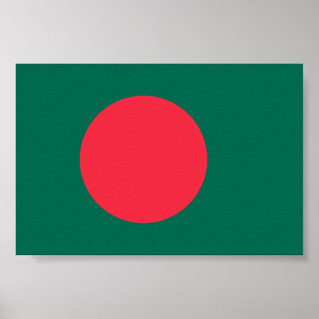 Affiche Drapeau du Bangladesh (Devant)