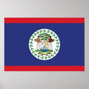 Affiche Drapeau du Belize