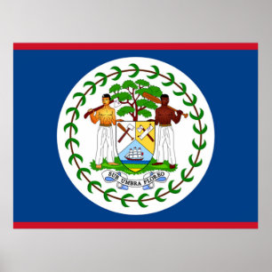 Affiche Drapeau du Belize