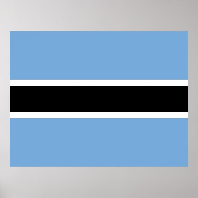 Affiche Drapeau du Botswana (Devant)