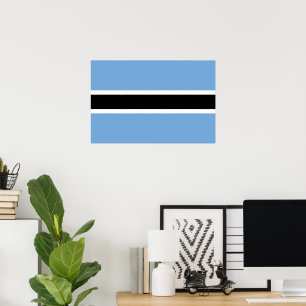 Affiche Drapeau du Botswana