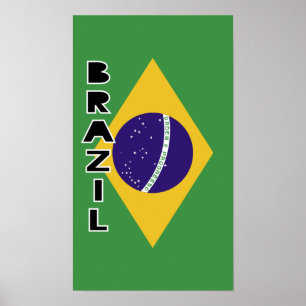 Affiche Drapeau du Brésil