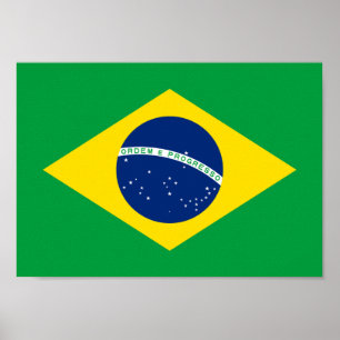 Affiche Drapeau du Brésil - Bandeira do Brasil