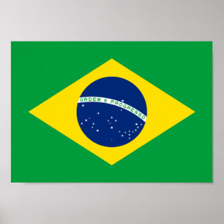 Affiche Drapeau du Brésil - Bandeira do Brasil