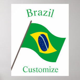 Affiche Drapeau du Brésil Thunder_Cove