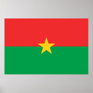Affiche Drapeau du Burkina Faso