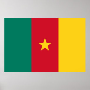 Affiche Drapeau du Cameroun