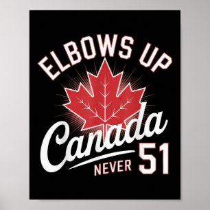 Affiche Drapeau du Canada Jamais 51