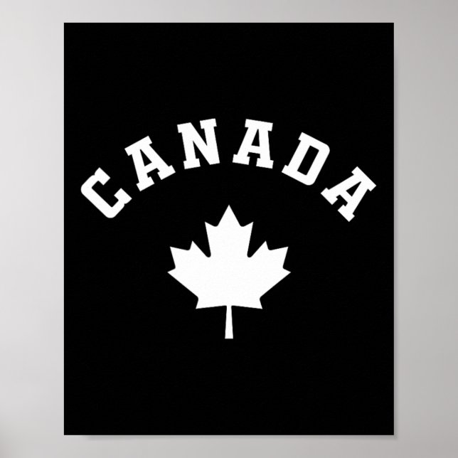 Affiche Drapeau du Canada Vacances canadiennes Pêche Rando (Devant)