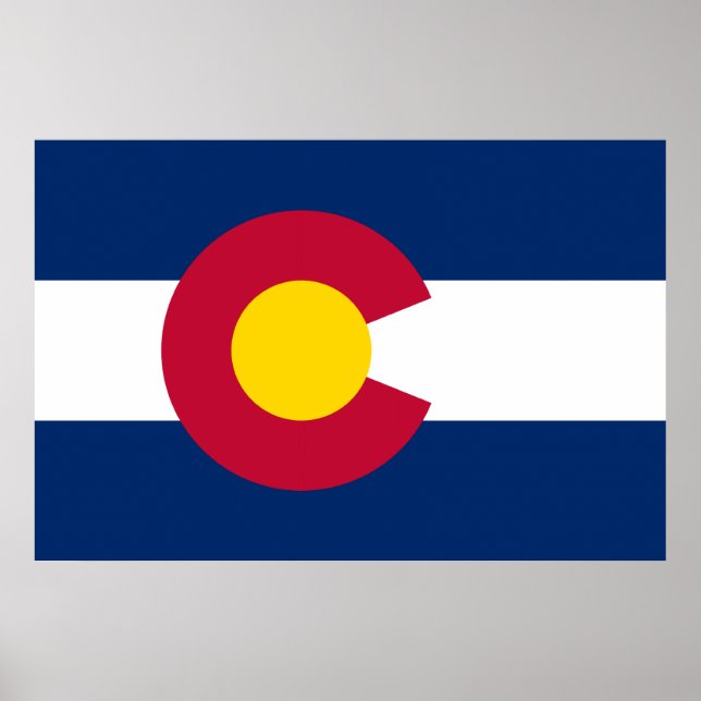 Affiche Drapeau du Colorado (Devant)