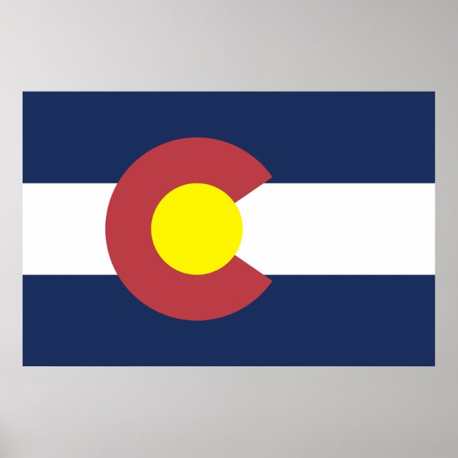 Affiche Drapeau du Colorado (Devant)