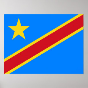 Affiche Drapeau du Congo Kinshasa