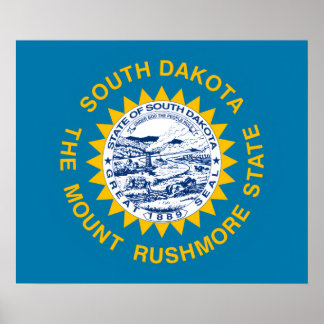 Affiche Drapeau du Dakota du Sud