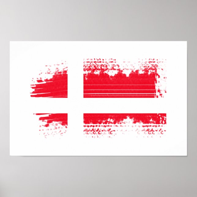 Affiche Drapeau du Danemark (Devant)