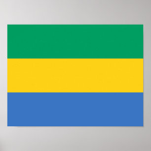 Affiche Drapeau du Gabon