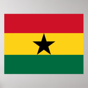 Affiche Drapeau du Ghana